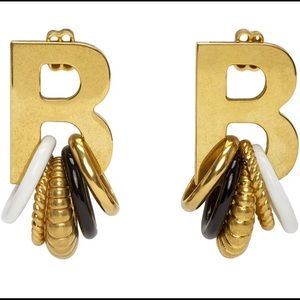 Balenciaga Multirings XL Earrings GOLD